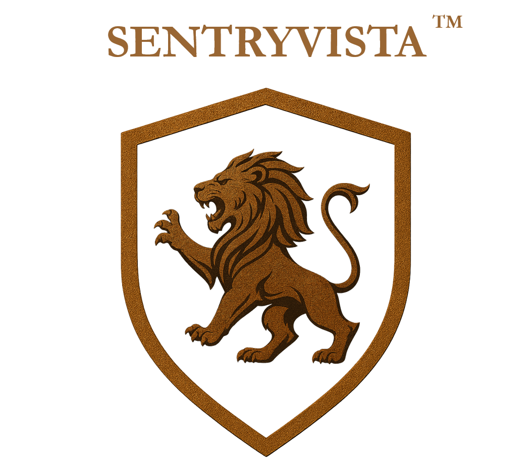 SentryVista Lion-in-Shield Logo